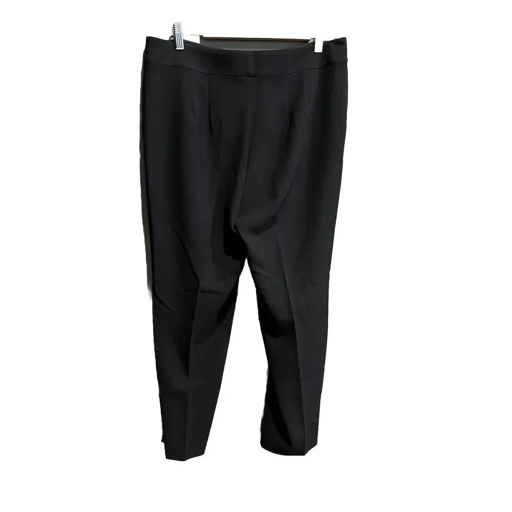 St. John Caviar Black Emma Women's Dress‎ Career Pants Size 12